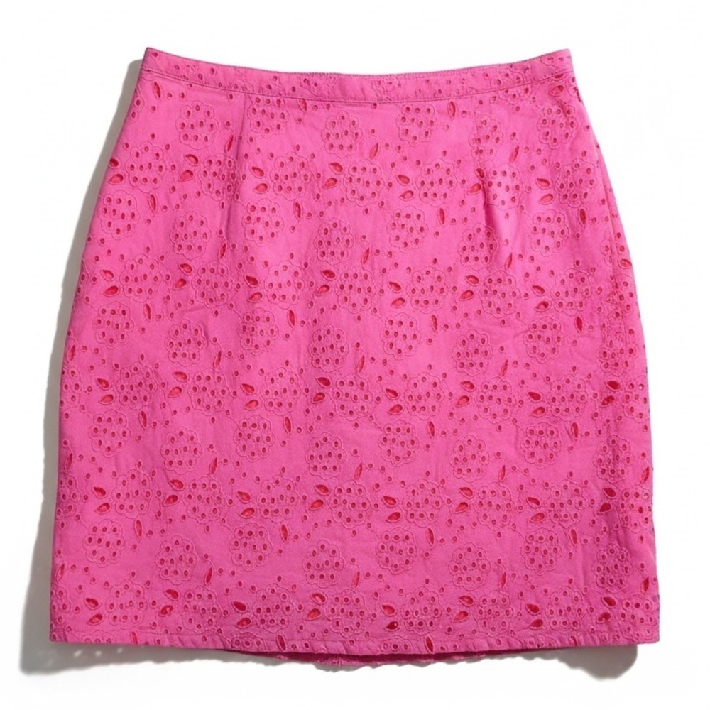 Boden Women’s Broderie Pink Eyelet Pencil Skirt